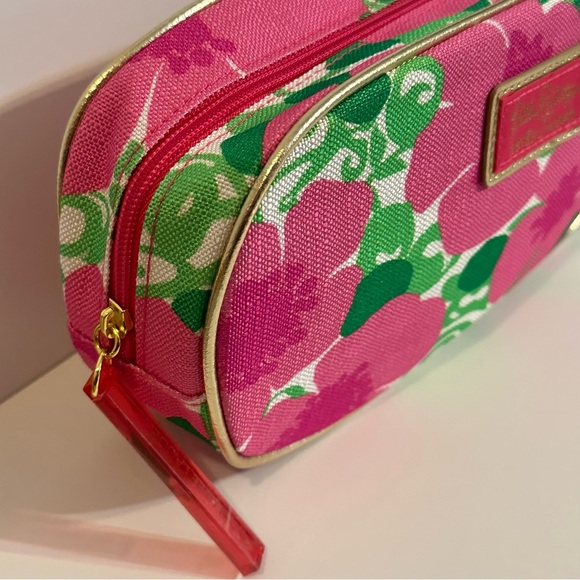 ❌SOLD❌Lilly Pulitzer For Estée Lauder Pink Floral Make Up Bag-Travel Case NEW - Picture 7 of 11